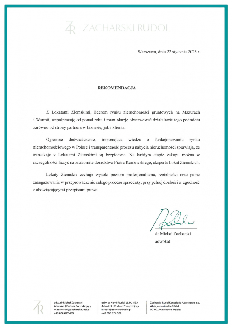 Rekomendacje Michał Zacharski